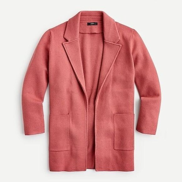 J. Crew Sophie Open Front Sweater Blazer in Rose Tile Size Small - Picture 1 of 4